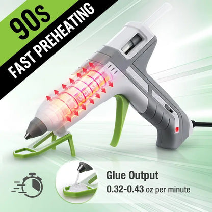 WORKPRO Full-Size Hot Glue Gun with 10 Glue Sticks  Pink Ribbon Edition
