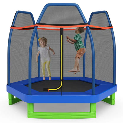 7-Foot ASTM-Certified Trampoline for Indoor & Outdoor Play