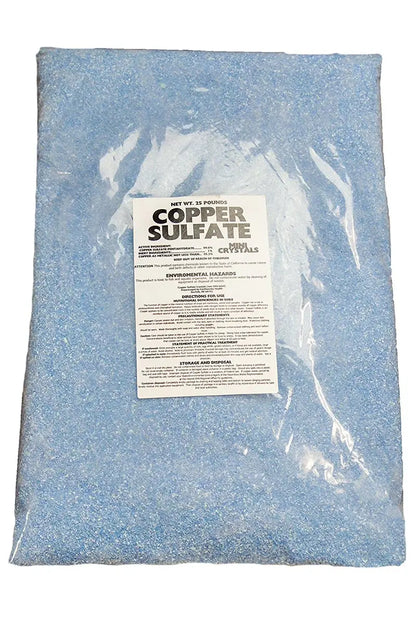 Copper(II) Sulfate Pentahydrate Crystals  25 lb Industrial-Grade Bag
