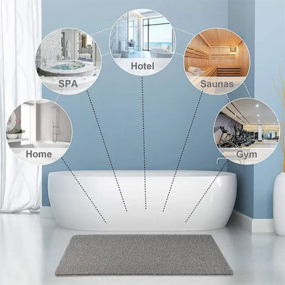 Non-Slip Shower Mat with Quick-Drain Texture and Secure Grip