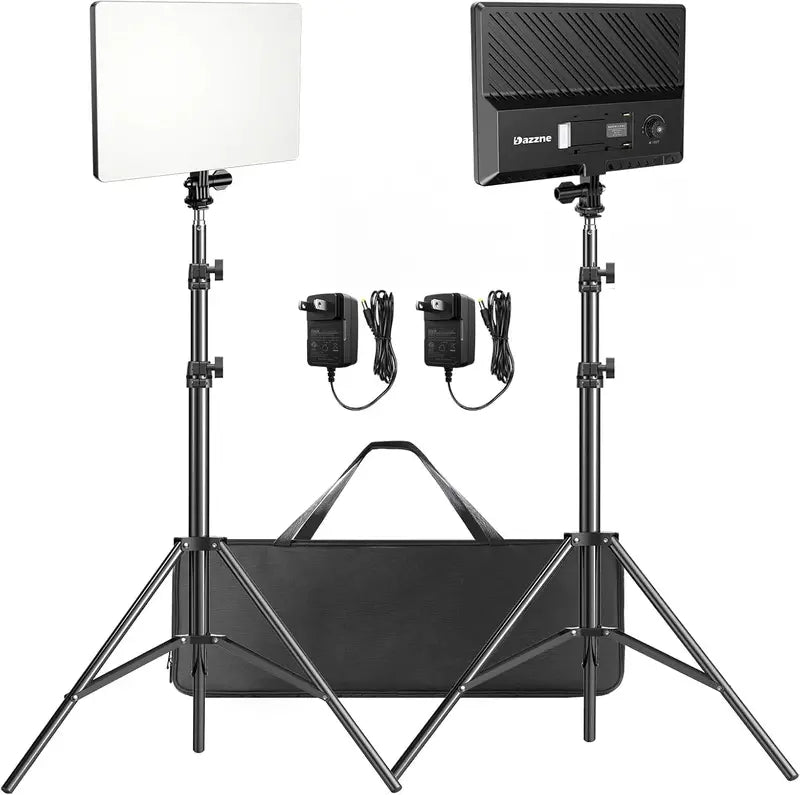 D50 LED Bi-Color Video Light Panel — 15.4-Inch, 45W, Dimmable 3000K8000K, CRI 96+ for Streaming, Film, and Studio Use