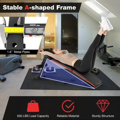 Multi-Functional Sit-Up Bench  Foldable 7-in-1 Workout Station with 4-Height Adjustments