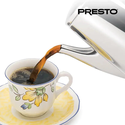Presto 12-Cup Stainless Steel Percolator  Fast-Brewing Stovetop Coffee Maker (Silver)