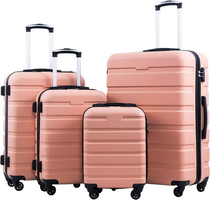 Coolife 3-Piece Lightweight Spinner Luggage Set  Hardshell Suitcases with TSA Locks