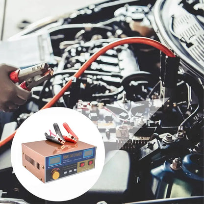 XWQ Battery Charger Pulse Repair High Power Antiflaming 400W 12V 24V Storage Battery Maintainer for Car