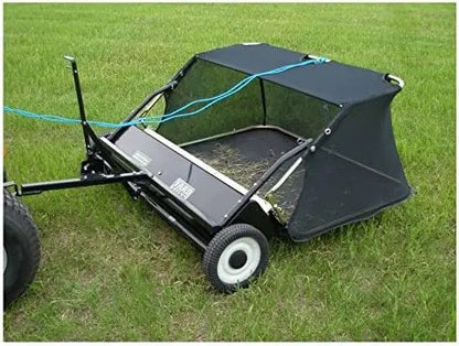 Yard Tuff 42″ Tow-Style Lawn Sweeper, Adjustable Brush Height, Mesh Bag, Steel Construction
