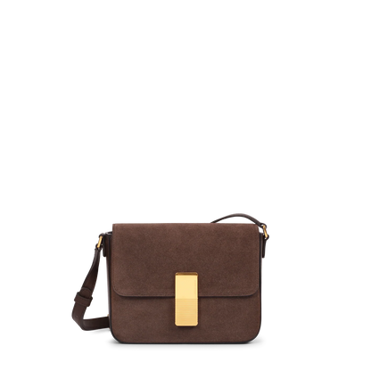 Mini Monceau - Cuir Velours Chocolat
