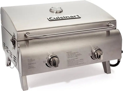 Cuisinart Chef’s Style Portable Propane Grill — 2-Burner, 20,000 BTU Outdoor Gas Grill