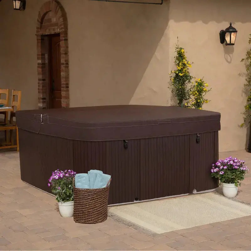 Lifesmart LS700DX 7-Person Hot Tub  230V Square Spa with 90 Jets & Ozonator System