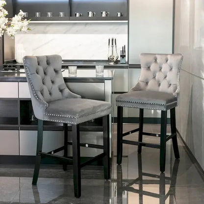 Leisure Style Bar Stools  Set of 2 Contemporary Counter-Height Chairs