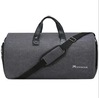 Baggrix™ 2-in-1 Garment Duffel Bag, 45L, Wrinkle-Free, Water-Resistant, Travel & Business, Black