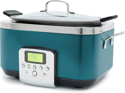 6-Quart Programmable Electric Slow Cooker  Dishwasher-Safe Lid & Removable Nonstick Base