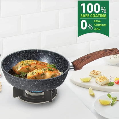 Kitchen Academy 12-Piece Granite Nonstick Induction Cookware Set in Emerald Green