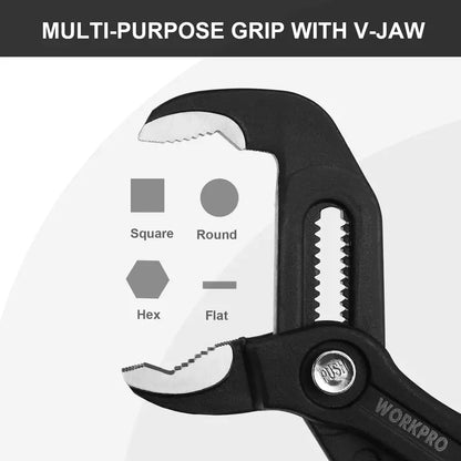WORKPRO Groove Joint Pliers  Ergonomic Comfort-Grip Design for Precision Tasks