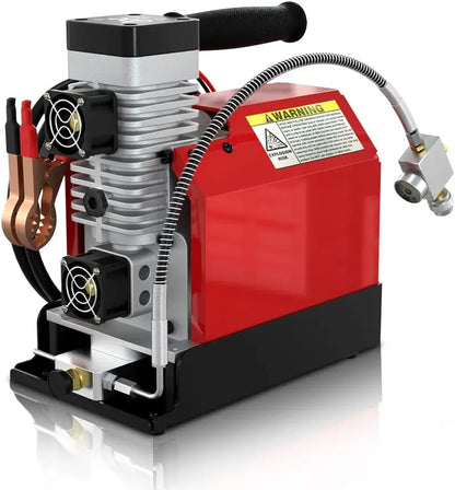 CS2 Portable PCP Air Compressor  4500 PSI Oil-Free Unit with Dual Power Input (12V DC / 110V AC) & Moisture-Oil Separator