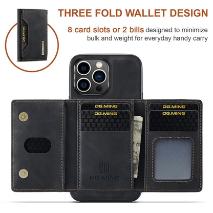 Executive Black Leather iPhone Wallet Case  Sleek, Functional & MagSafe Ready