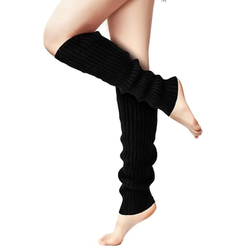 Retro Knit Leg Warmers  Women¡¯s 80s-Inspired Dance &amp; Yoga Accessory