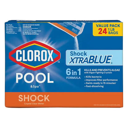 Clorox Pool & Spa XtraBlue Shock Treatment  24-Pack for Rapid Water Clarification