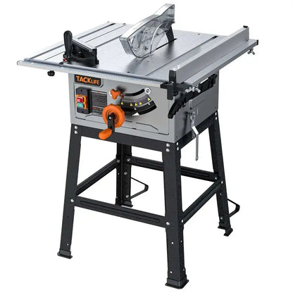 TACKLIFE 10-Inch 15-Amp Table Saw with 45° Bevel Cut & 24-Tooth Blade (MTS01A)