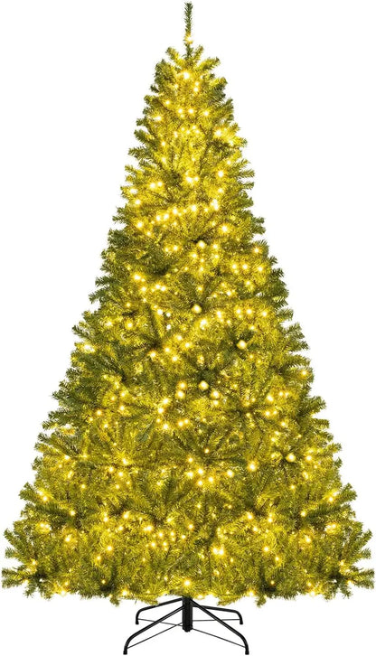 6-, 7-, or 8-Foot Remote-Controlled Pre-Lit Christmas Tree with Warm White LEDs