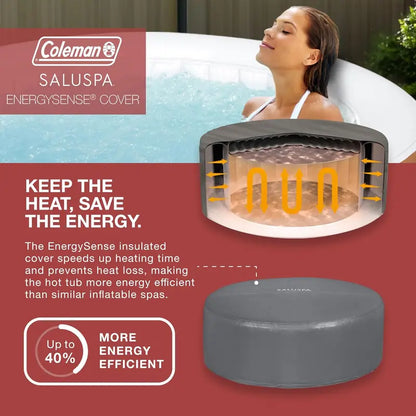 Coleman SaluSpa Miami Inflatable Hot Tub  24 Person, 120 AirJets, Insulated Cover, Portable Outdoor Spa