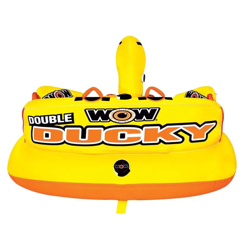 WOW Sports Double Ducky 2-Person Towable Tube  340-Lb Capacity, Heavy-Duty PVC, Dual Tow Points