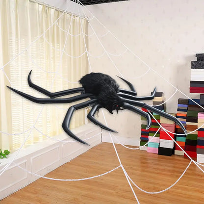 Large Outdoor Halloween Inflatable Spider with Built-In LED Lights