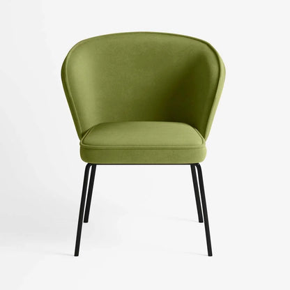 Chaise en velours vert kaki