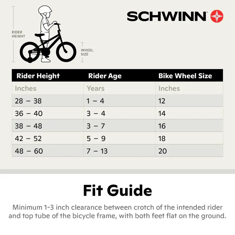 Schwinn Koen & Elm 16-Inch Kids BMX Bike, SmartStart Design, Adjustable Saddle, Training Wheels