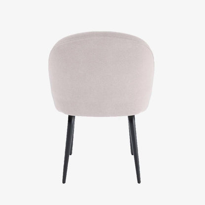 Lot de 2 chaises tissu & métal noir