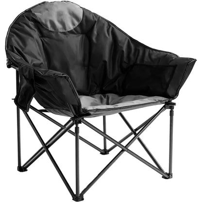 Moon Saucer Camping Chair  Oversized, 500 lb Support, Built-in Cup Holder & Storage