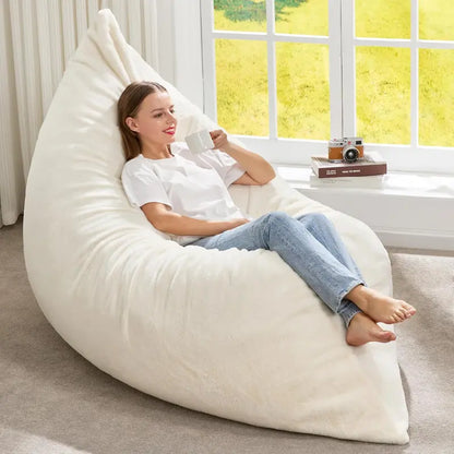 Hobestluk 3-in-1 Convertible Bean Bag  Floor Cushion, Lounger, or Seating Sofa