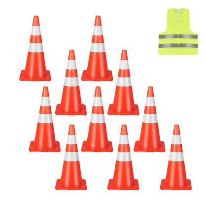 Heavy-Duty PVC Traffic Cone  Single Unit for Safety Signage