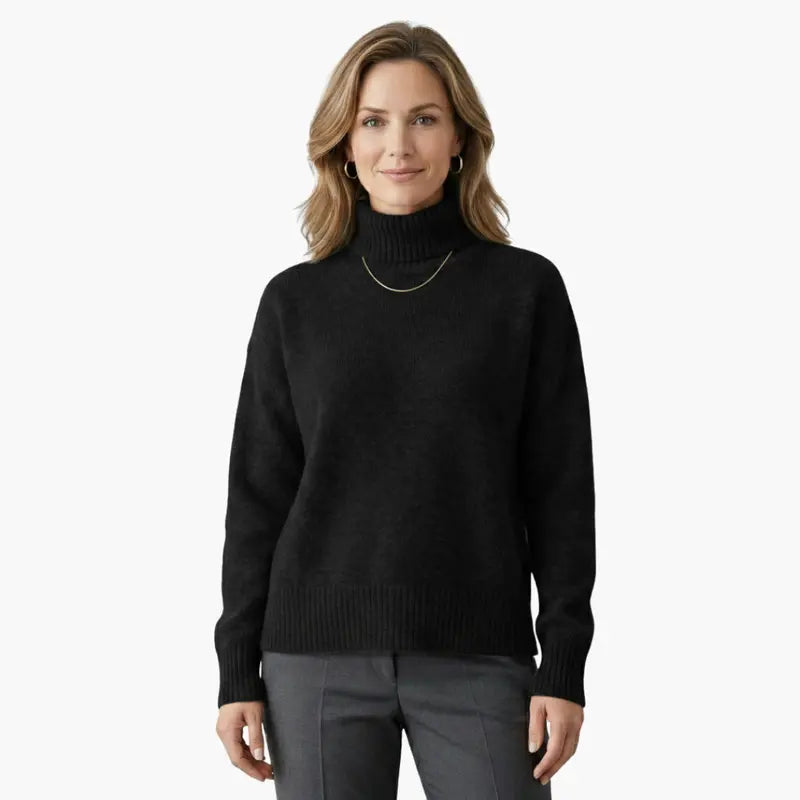 Women’s Slim-Fit Ribbed Turtleneck Knit Sweater