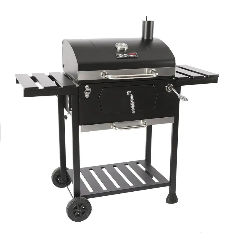 CD1824E 24-Inch Charcoal-Fueled BBQ Grill with Adjustable Vents and Ash Pan