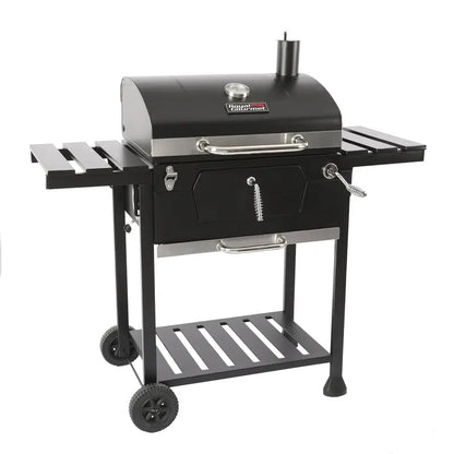 CD1824E 24-Inch Charcoal-Fueled BBQ Grill with Adjustable Vents and Ash Pan