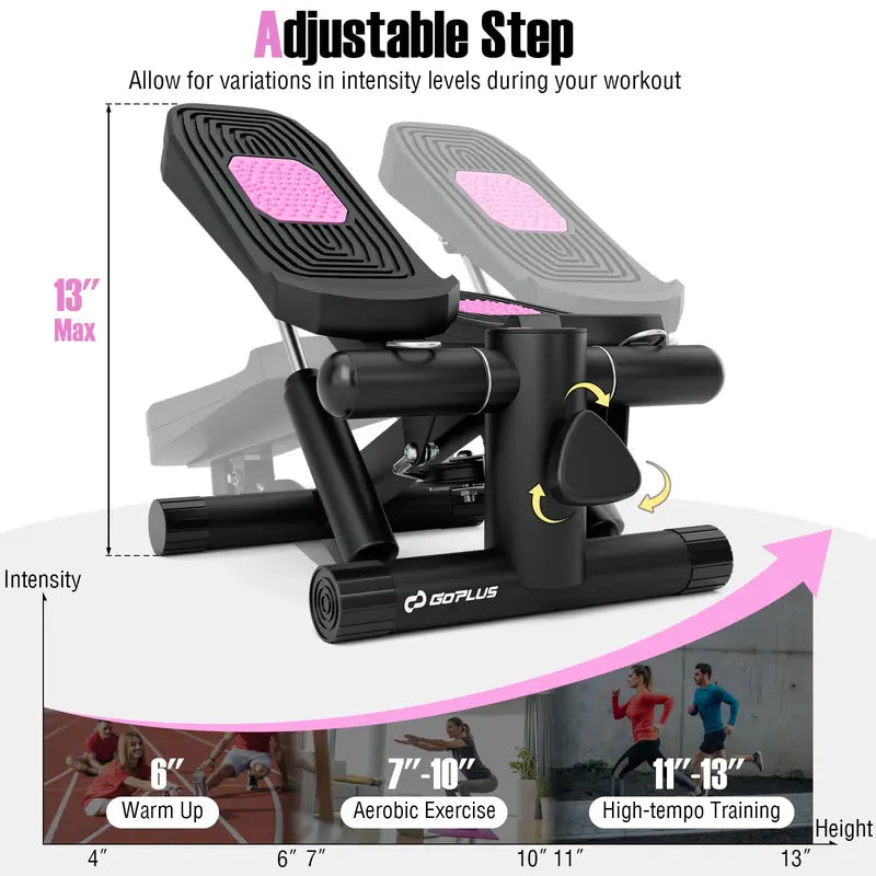 Compact Mini Stepper Machine  Low-Impact Cardio Equipment for Home Fitness and Office Use