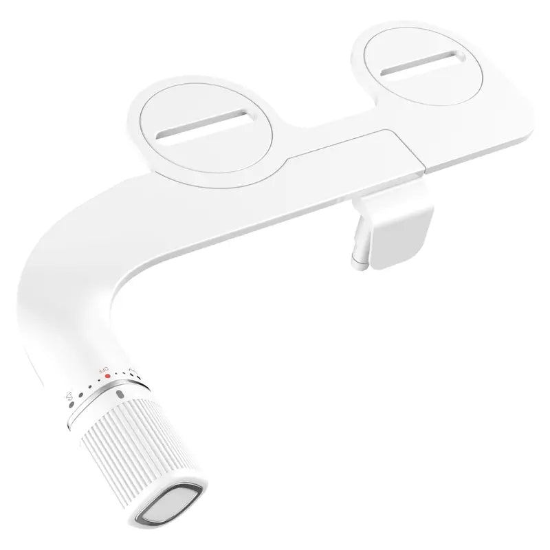 Manual Toilet Bidet Attachment  Dual Nozzles, Adjustable Water Flow, Knob Control
