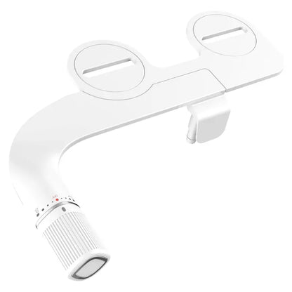 Manual Toilet Bidet Attachment  Dual Nozzles, Adjustable Water Flow, Knob Control
