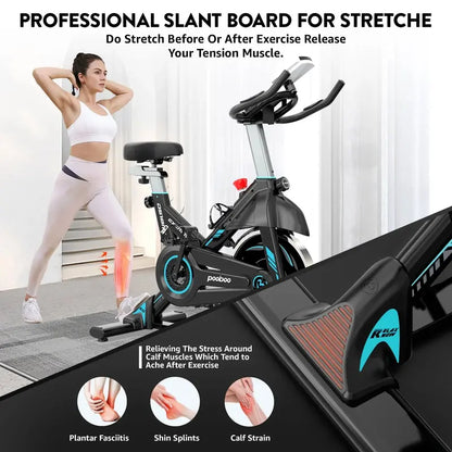 Pooboo Magnetic Indoor Cycling Bike  350 lb Weight Capacity, 40 lb Flywheel, Home Cardio Machine