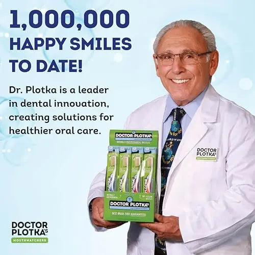 MOUTHWATCHERS Dr. Plotka’s Extra Soft Flossing Toothbrush for Sensitive Teeth & Gums  2 Pack, Multi-Color
