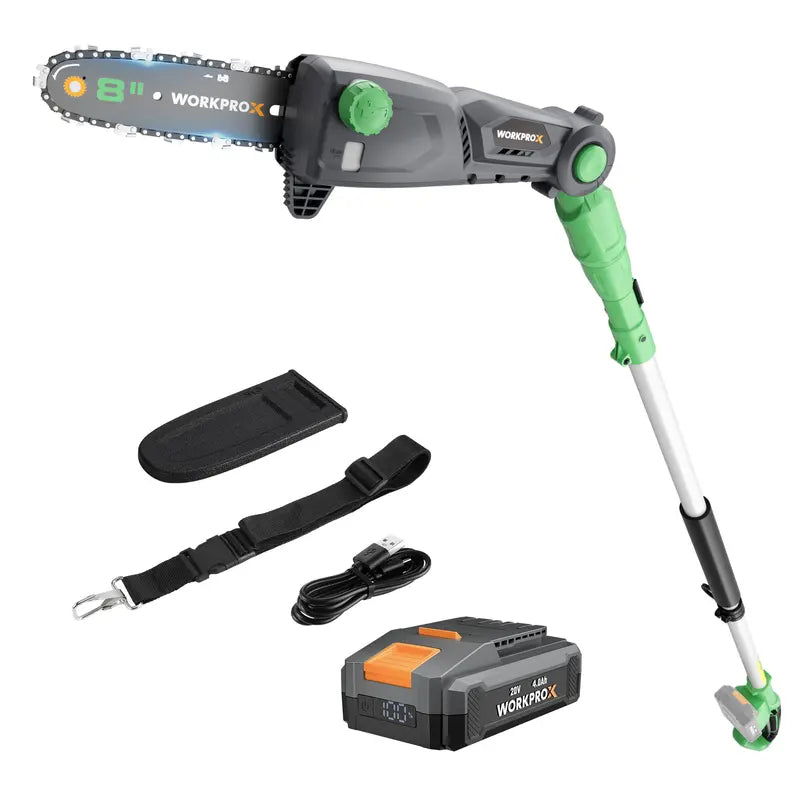 WORKPROX 20V Extendable Pole Saw  Up to 15-Foot Reach for Safe Tree and Branch Trimming