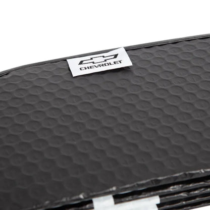 Plasticolor Chevy 58” x 27.5” Universal Fit Accordion Automotive Sunshade, Black, 1 Pc