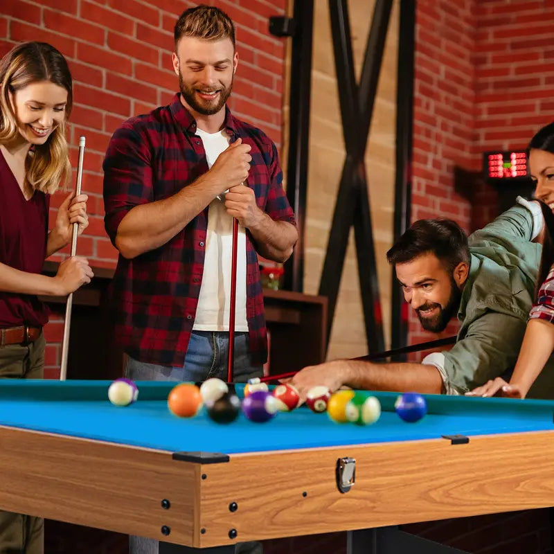 48-Inch Multi-Game Table  3-in-1 Combo Set Featuring Full-Size Foosball, Ping Pong, and Pool