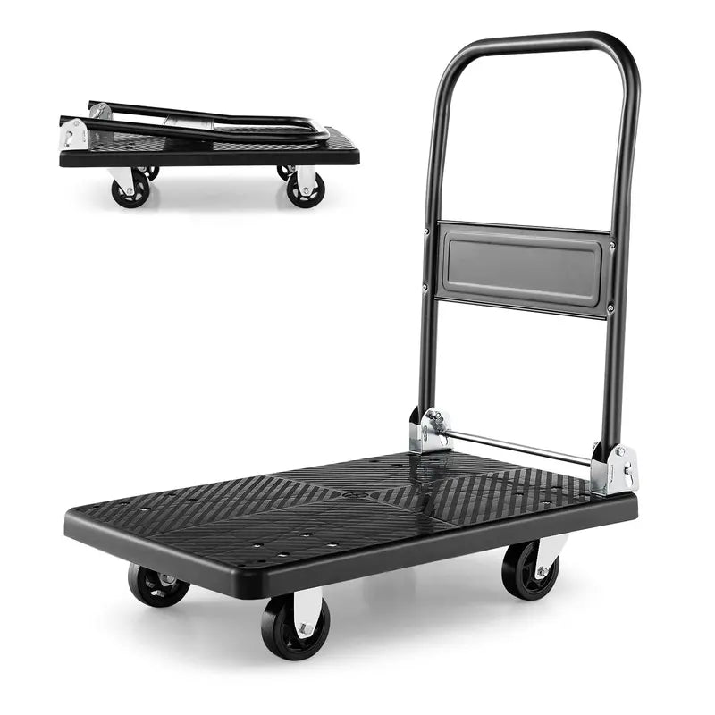 Foldable Hand Truck Dolly, 440-LB Load Capacity Moving Platform (28″ x 19″)