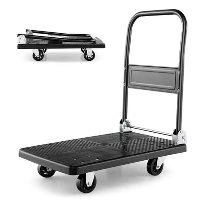 Foldable Hand Truck Dolly, 440-LB Load Capacity Moving Platform (28″ x 19″)