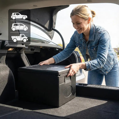 49-Quart Top-Load Stackable Hot Box with Built-In Handles for Catering or Camping