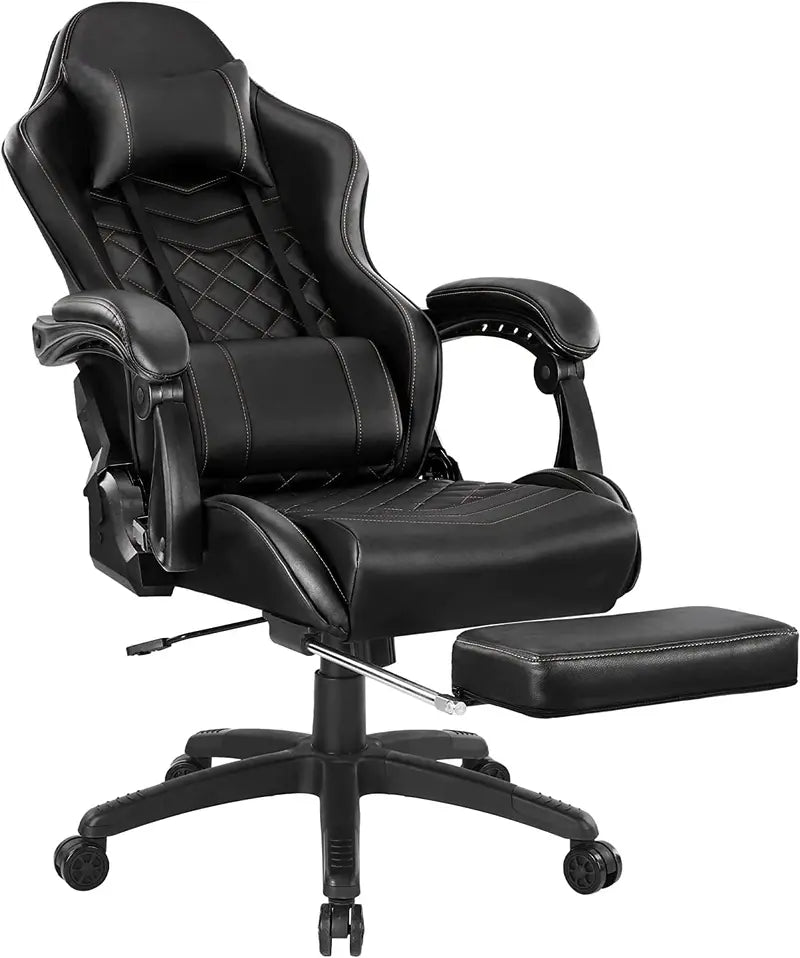 Ergonomic PU Leather Office Chair  High-Back Support for Extended Sitting
