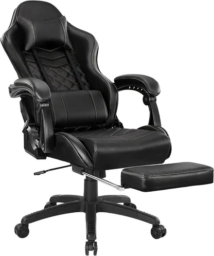 Ergonomic PU Leather Office Chair  High-Back Support for Extended Sitting