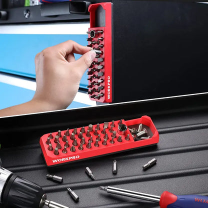 WORKPRO Magnetic 39-Hole Hex Bit Organizer for 1/4″ Drive Bits (Bits Not Included)